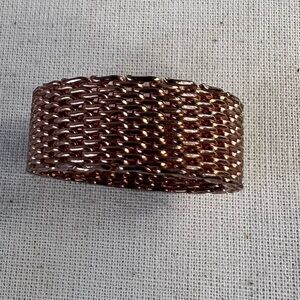 925 Rose Gold Tone Flex Mesh Band Size 10 B5